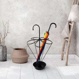 Aberto Design Paragüero Metálico Negro